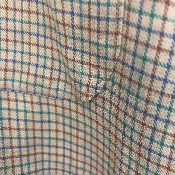 Burberry Shirt Mens Large Multicolor Check Button Up Long Sleeve Casual READ - Picture 4 of 9